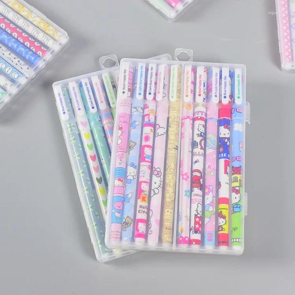 Stylos (2 boîtes) couleurs, papeterie de bureau, ensemble de Gel créatif, dix bâtons, papeterie de Signature mignonne pour l'école