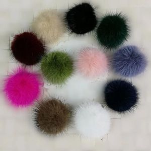 Stuks Echte Pompoms Mode Wit Zwart Rood Echt Half Ball Head Band DIY Haar Acessories B202