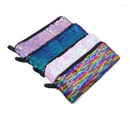 Estuche para lápices de lentejuelas, bolsa para bolígrafo mágico Flash, suministros escolares, bolsos para niñas, artículos diversos, cosméticos, multifunción