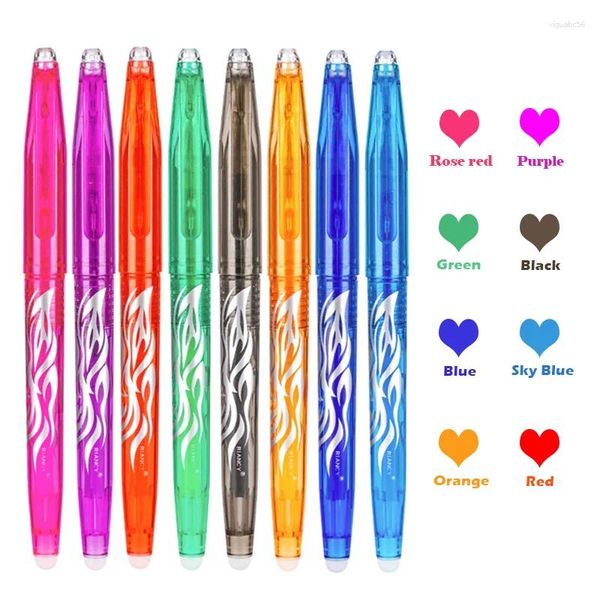 PCS / Set Effrayable Gel Pen 0,5 mm Multi-couleur Pens Étudiant Écriture Créative Drawing Office School Kawaii Stationery Supplies