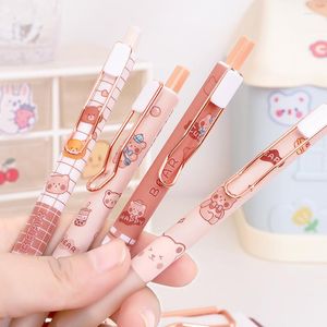 Unids/set Kawaii oso de dibujos animados bolígrafo de tinta de Gel mecánico lindo escuela suministros de escritura para oficina papelería decoración regalo estudiantes