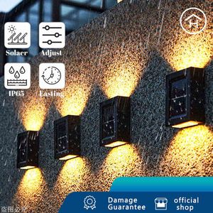 PCS Solar Lamp Outdoor LED -verlichting Waterdicht voor Tuindecoratie Wanddecorlampen Balkon Yard Street Tuinlicht J220531