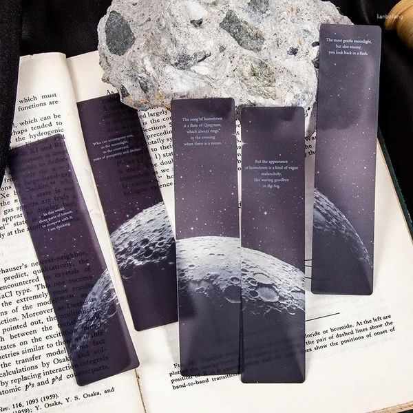 PCS Space Collection PVC Matte Reading Book Mark Vintage Page Marker Stationery Stationery Bookmark