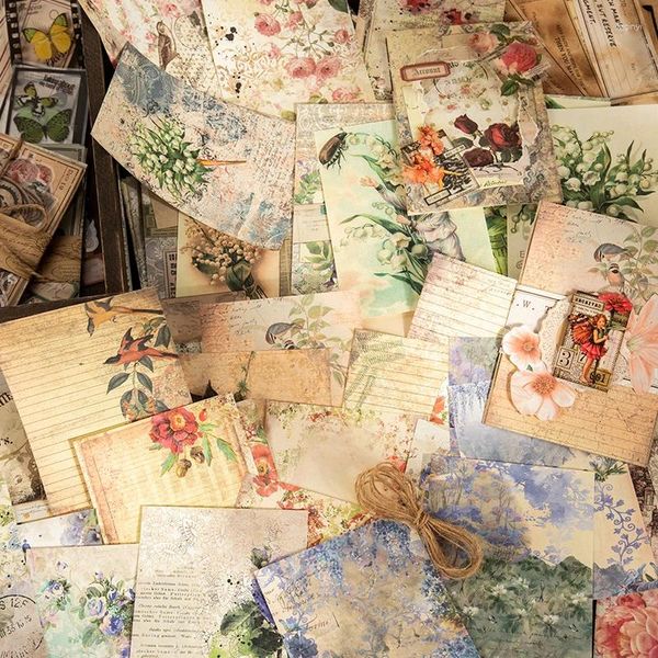 Autocollants Vintage en papier, Kit combiné de matériel, décoratif, pour Journal indésirable, bricolage, Scrapbooking, fournitures de papeterie pour Journal intime, pièces