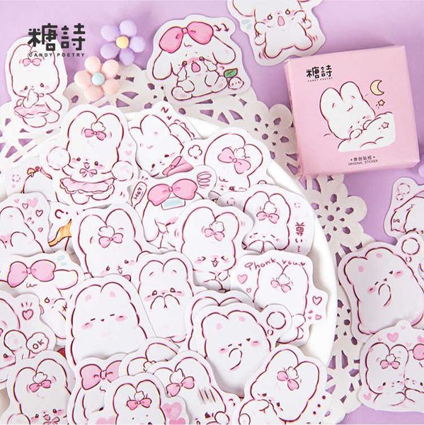 Pcspack mignon lapin quotidien Kawaii décoration autocollants planificateur Scrapbooking papeterie japonais journal autocollants