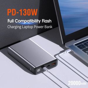 PD 130W batterie externe chargeur rapide ordinateur Portable chargeur rapide pour iPhone Xiaomi Samsung OPPO batterie externe batterie de secours