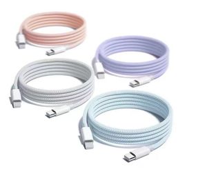 PD 20W cores trança USB-C cabo de carregamento rápido para Samsung Xiaomi Huawei