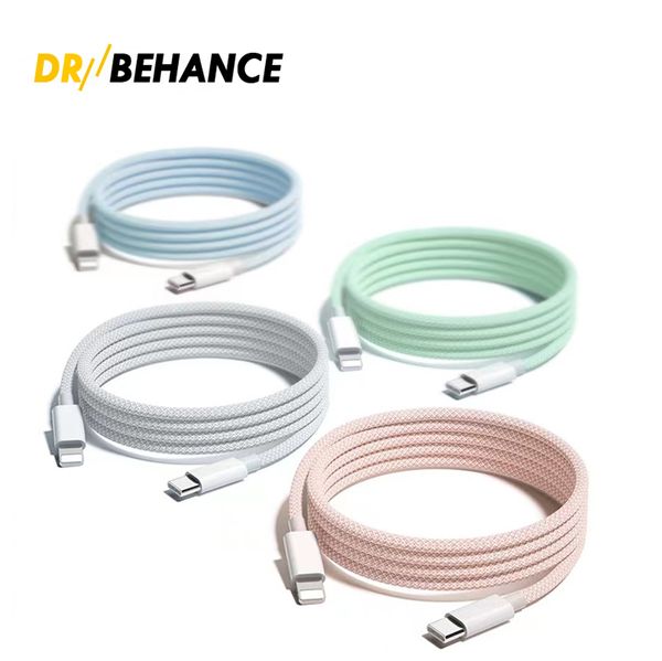 Cable de carga rápido de la trenza USB-C de los colores del paladio 20W para Samsung Xiaomi Huawei