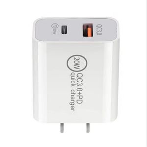 Chargeur rapide PD 20W pour iPhone 15 14 13 12 11 Pro Max Mini XS Max Plus X iPad Câble de chargement USB Type C USB C QC 3.0 Chargeur rapide US EU UK Adaptateur de téléphone Chargeurs de téléphone portable