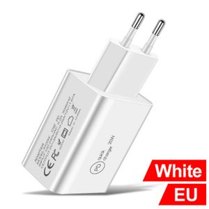 Chargeur PD 20W Type C USB-C US EU UK Plug QC3.0 USB chargeur rapide prise de chargeur mural pour Iphone 11 12 13 14 Samsung Huawei chargeurs de téléphone portable adaptateur secteur chargeurs universels