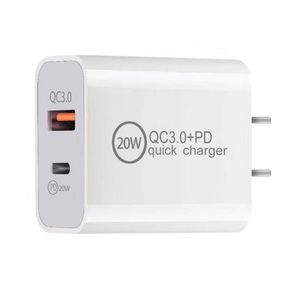 PD 20W USB chargeur adaptateur chargeur de téléphone rapide pour iPhone 13 12 11 Pro Max X Xs Xr 7 AirPods iPad Huawei Xiaomi LG Samsung pour US EU UK AU