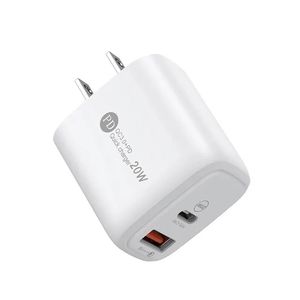 PD 20W USB Telefoonoplader Type C Oplader 2 Poorten Snel opladen voor IPhone 15 14 Xiaomi 13 Samsung Huawei Mate 60 Pro Snel opladen