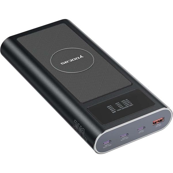 PD 240W Power Bank de 25000 mAh Cargador portátil con carga de alta velocidad, pantalla digital inteligente, 4 puertos USB C, USB A, paquete de baterías inalámbricas para Samsung iPhone MacBook AI AI