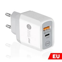 PD 25W USB C CLAGER Telefoonlader Snel oplaad Type C Charger Quick Charge 3.0 Adapter voor iPhone Xiaomi Huawei Samsung