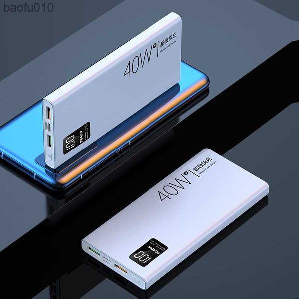 PD 40W Power Bank Charge Rapide pour Huawei P40 Power Bank 20000mAh Powerbank Portable Chargeur de Batterie Externe pour Xiaomi iPhone L230712