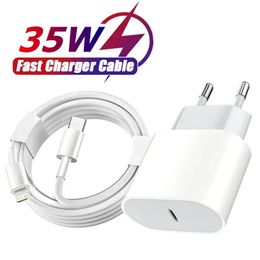 Cargador PD 35W Cable Lightning USB para Samsung iPhone 15 14 13 12 11 Pro Max 7 8 Plus XS XR Cable de carga rápida tipo C Cargador Cable de datos Accesorios para teléfono