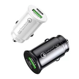 38W PD Fast Car Charger QC 3.0 Snelle opladers USB Type C Mini Power Adapter voor iPhone 15 14 13 12 11 Samsung S20 S21 Fast Charge