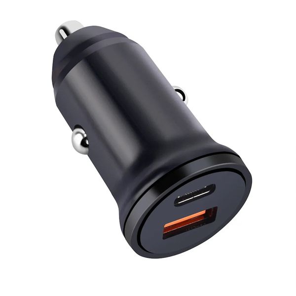 PD QC3.0 USB C 25W chargeur de voiture chargeur de Charge rapide Type C chargeur de téléphone de voiture pour Samsung S24 iPhone 15 tablette MP3 Android