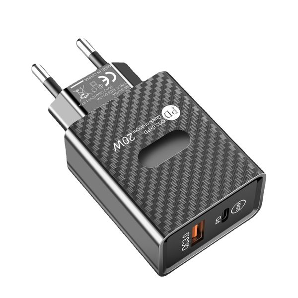 Chargeur mural de voyage PD 20W 12W, Ports USB type-c, adaptateur d'alimentation à Charge rapide, prise US/EU, station d'accueil pour Huawei, Samsung Galaxy Note, tablette LG