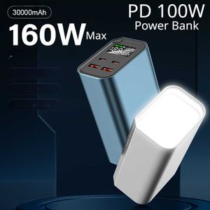 PD100W 30000mAh Power Bank Snel opladen Powerbank Externe batterijlader voor smartphone Laptop Tablet iPhone Samsung Type C Q230826