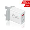 PD18W Chargeur 5V2.4A EU US Royaume-Uni Tête de chargement Type-C Adaptateur PD USB Wall Chargers Head