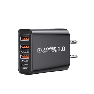 PD20W A-C Mobile Phones Quick Charging USB Wall Charger UK US EU QC 3.0 USB and PD type-c Home Charger Adapter