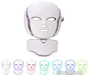 Masque facial PDT LED pour le visage et le cou, 7 couleurs, thérapie à la lumière LED, masque facial LED avec microcourant pour resserrer la peau, rajeunissement de la peau, maison Pe1998412