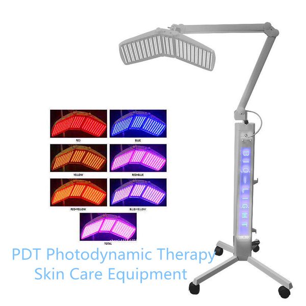 LED PDT Rajeunissement de la peau Photon Bio 7 couleurs Thérapie par la lumière rouge photodynamique Améliorer les pigments Masque facial raffermissant anti-rides Spa Équipement de beauté
