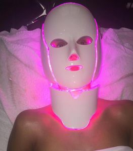 Masque Facial LED de luminothérapie PDT avec 7 couleurs Pon pour le visage et le cou, usage domestique, rajeunissement de la peau, Mask5500553