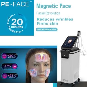 Cara de PE Magnético EMS RF Estiramiento de la piel Estimulación muscular Levantamiento facial Máquina de eliminación de arrugas EMS Dispositivo de estiramiento de la piel para la construcción de músculos Aumento de colágeno