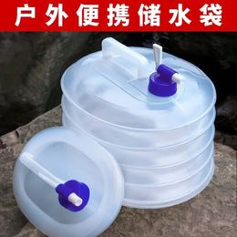 Sac à eau pliant PE, seau à eau portable extérieur de qualité aliment