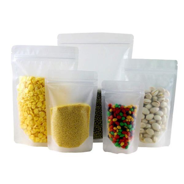 Sacs d'emballage en Mylar de glaçage en plastique PE, transparent, anti-odeur, pochette auto-scellante pour aliments, biscuits, sucre, collation, herbes sèches, grains de café, thé, fruits secs, noix, stockage