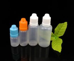 PE Plastic Druppelflesjes Met Kleurrijke Kindveilige Doppen Lange Dunne Tips Voor Flessen Eenvoudig