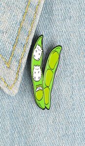 Pois bébé dessin animé broches broches pour femmes mignon chaton blanc émail broche plante verte légume épinglette badge chemise sac bijoux fille 8920001