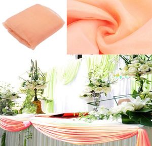 Couleur pêche 10M135M Organza Swag tissu décoration de mariage toile de fond décoration de table à rideaux promotion de haute qualité 2011272644326778847