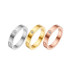 Perzik hart diamant set paar ring staart ring 18K goud zilver rosé goud titanium stalen ring dames heren minnaar bruiloft sieraden, 6 7 8 9 10 grote Amerikaanse maat