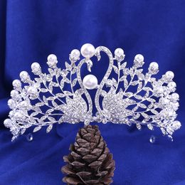 Pavo real hermosa corona novia oro señoras joyería diamante coronas novia boda accesorios corona estilo europeo Retro Palacio corona