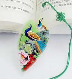Marque-pages paon, feuille pour envoyer des cadeaux à des camarades de classe, des collègues et des invités étrangers, roman traditionnel chinois