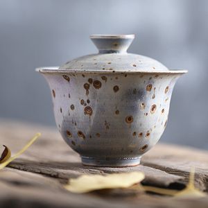 Paon Prune Couverture Bol Soupière À Thé Jingdezhen Céramique Sancai Bol Fait À La Main Et Couvert Xilan Glaçure Soda-Braisé