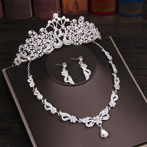 Paon mariage corbeaux accessoires de mariage demoiselle d'honneur bijoux accessoires accessoires de mariée ensemble couronne collier E257k