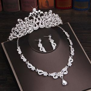 Paon mariage corbeaux accessoires de mariage demoiselle d'honneur bijoux accessoires accessoires de mariée ensemble couronne collier E245u