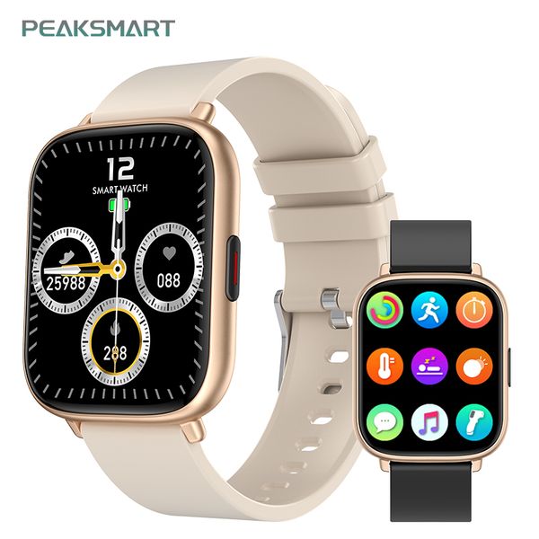 PeakSmart Sport montre intelligente tension artérielle Fitness Tracker sans fil pour hommes et femmes 1.85 pouces écran réponse aux appels