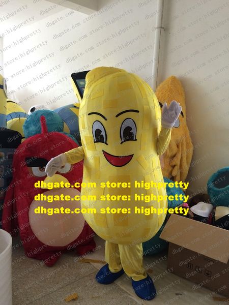 Peanut Bean Arachide Earthnut Nut Mascot Costume Adulte Cartoon Character Outfit Routine Press Briefing Cadeaux de vacances zz7913