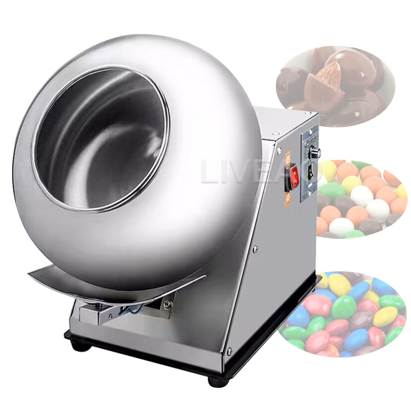 Máquina de açúcar com machine de chocolate com lanche de lanche de amendoim