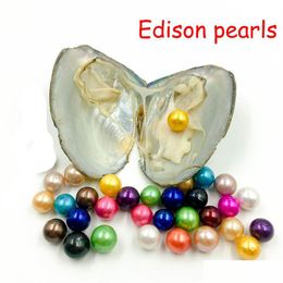 Pearl 25pcs / lot nouveau arc-en-ciel 9-12 mm Edison perle en eau douce souhait signifiant cadeau d'anniversaire drôle pour les femmes fête bricolage bijoux goutte Deli Dhmpy