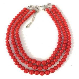 Parel 3-laags multi-strand rode ketting