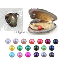 Perle 6-7 mm Diy Round Varieuse bonne de couleur d'eau douce Akoya Oysters individuellement sous la mode de mode Fashion Gift Drop Drop Dev Dhr3a