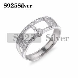 Pearl Accessoires Ring 925 Sterling Silver Cubic Zirconia Dames Sieraden Bevindingen Semi-afgewerkte bevestigingen Ring 5 stuks