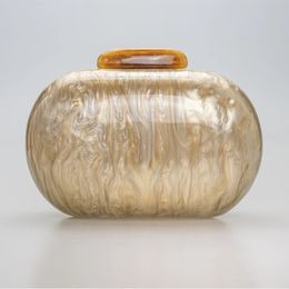 Perle acrylique embrayage marbre sacs à main forme d'oeuf femmes sac de soirée portefeuilles de mariage fête bal sacs à main goutte 240305
