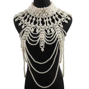 Chaîne de corps en perles, collier d'épaule à la mode, bijoux de soutien-gorge pour fête costumée, soirée dansante, cadeau de fête à thème 240223